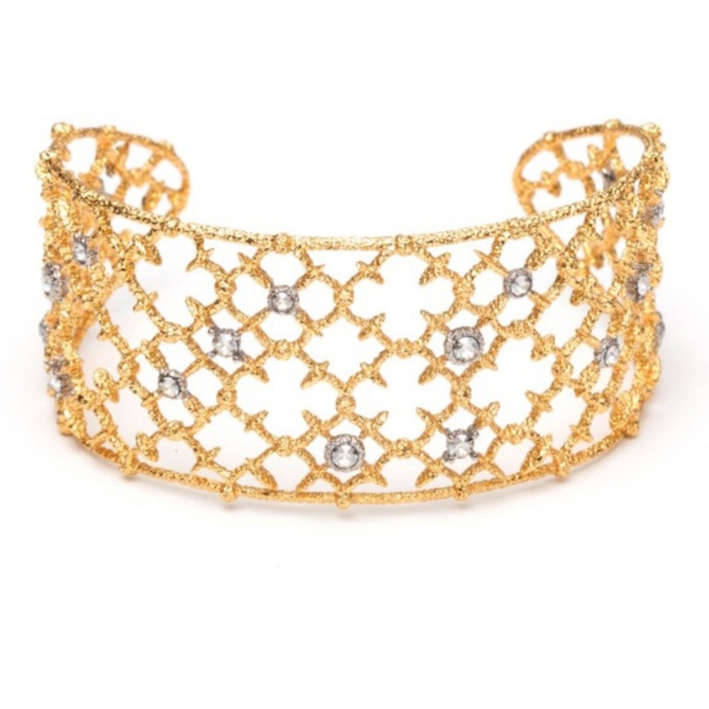 Alexis Bittar Gold Lace Cuff Bracelet
